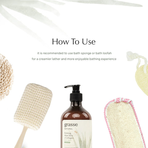 Grasse Natural Firming Aloe Vera and Collagen - Sunflower Oil Body Wash