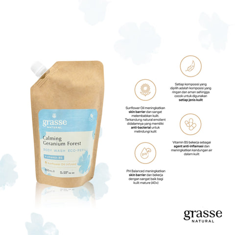 Grasse Natural Calming Geranium Forest Body Wash